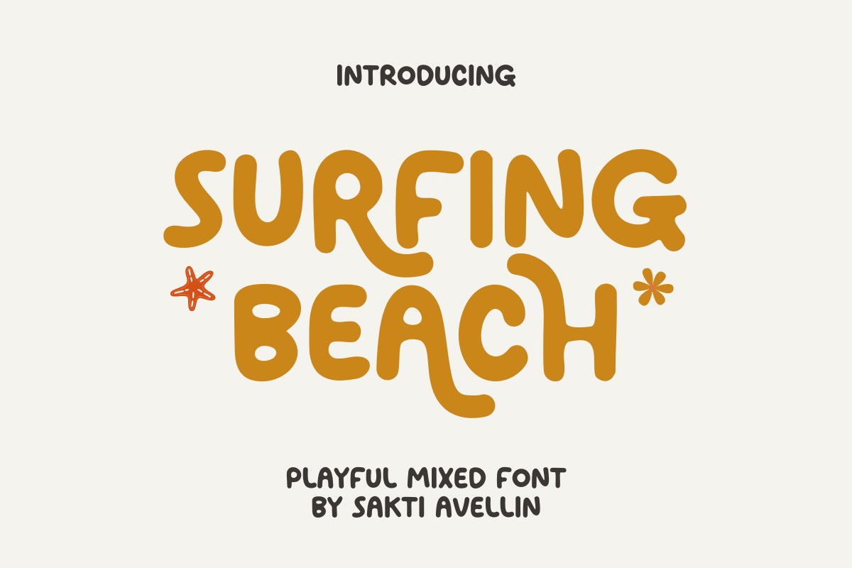 폰트 Surfing Beach