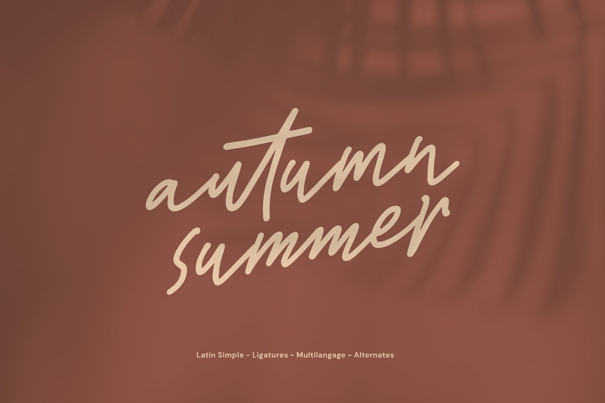 폰트 Autumn Summer