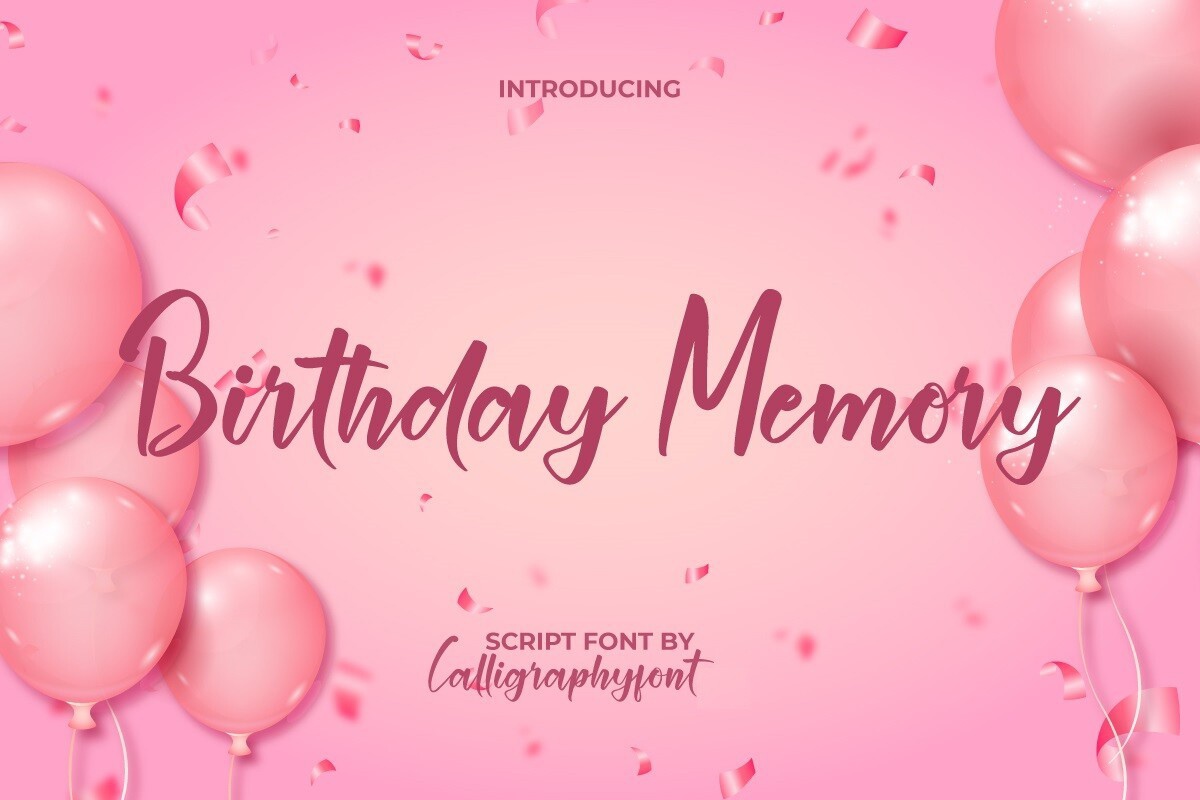 폰트 Birthday Memory