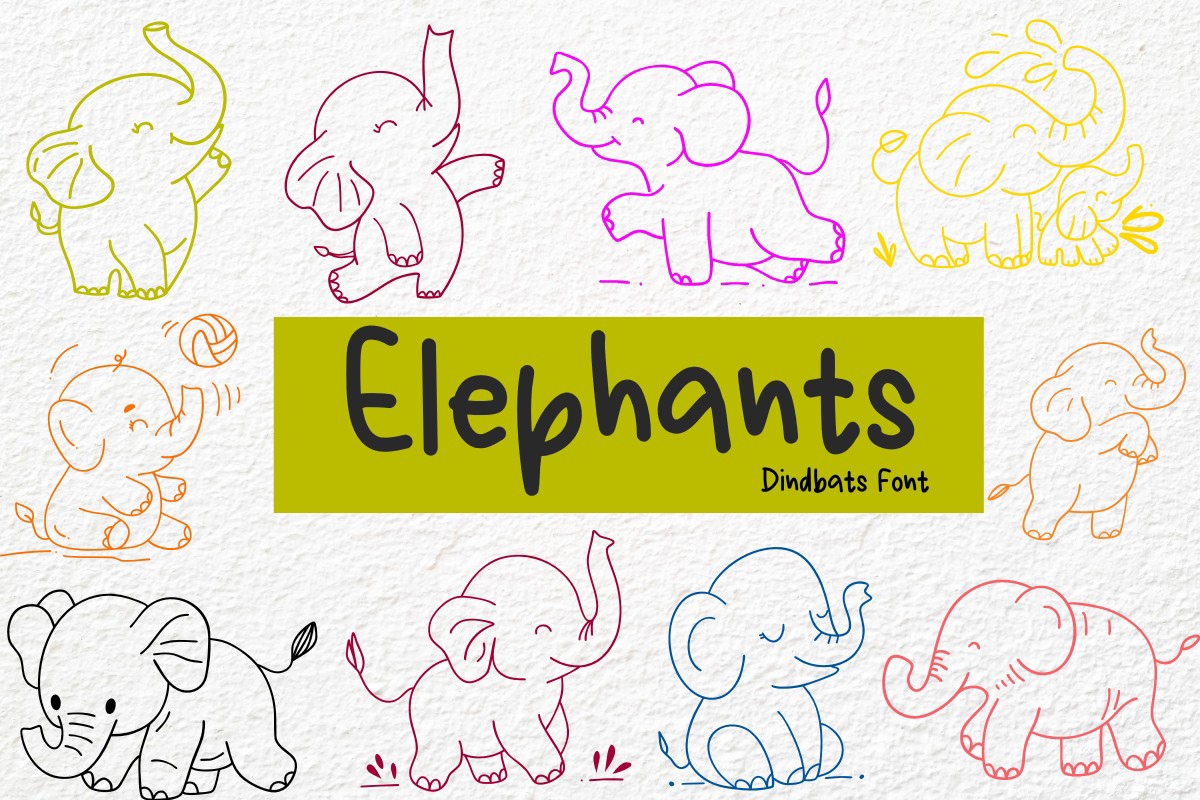 폰트 Elephants
