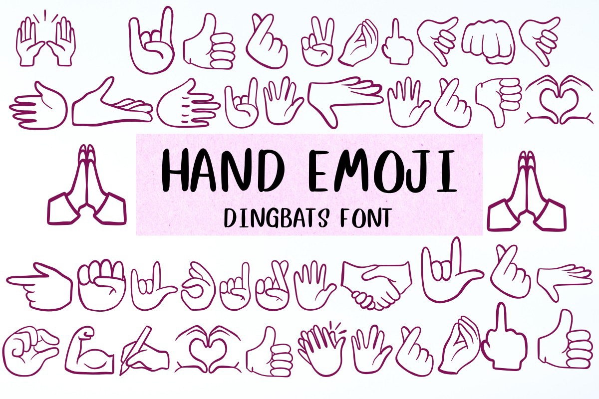 폰트 Hand Emoji