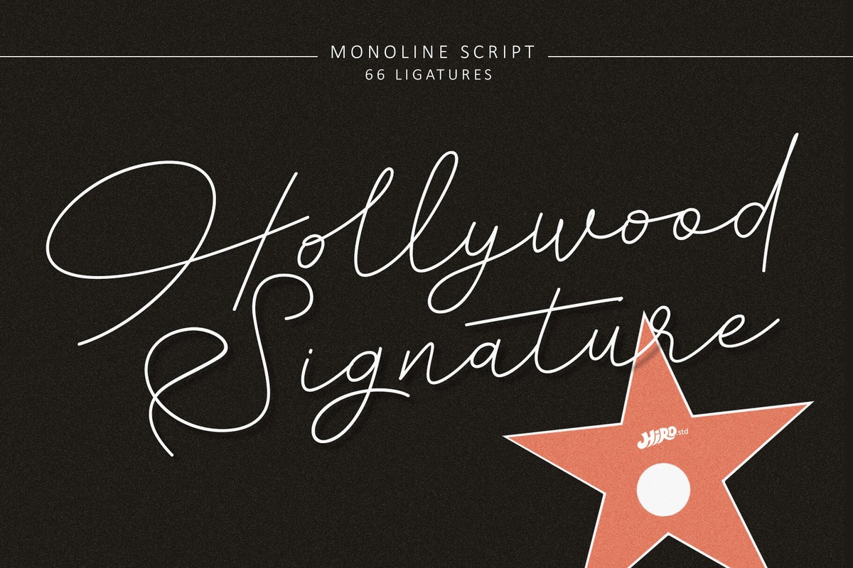 폰트 Hollywood Signature