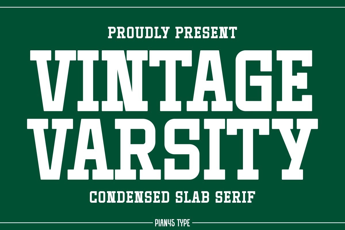 폰트 Vintage Varsity