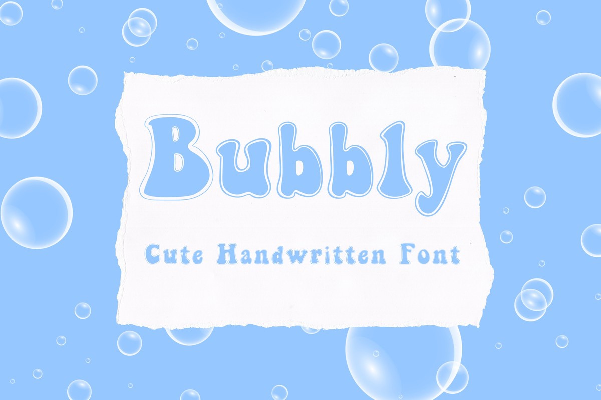 폰트 Bubbly