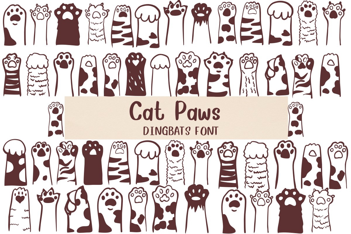 폰트 Cat Paws