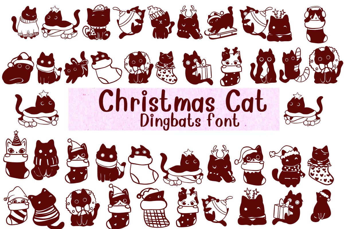 폰트 Christmas Cats