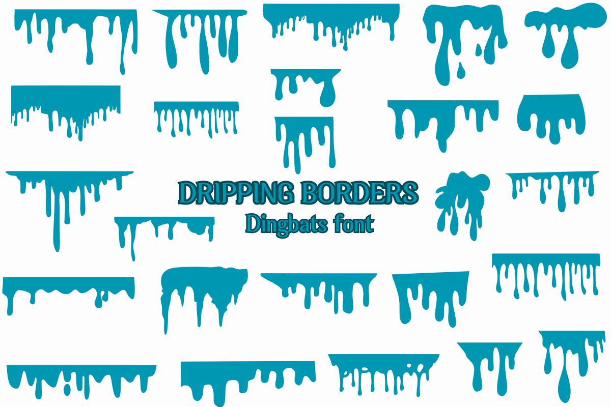 폰트 Dripping Borders