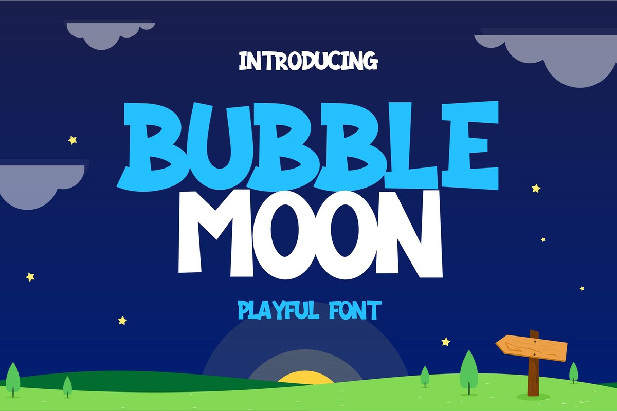 폰트 Bubble Moon