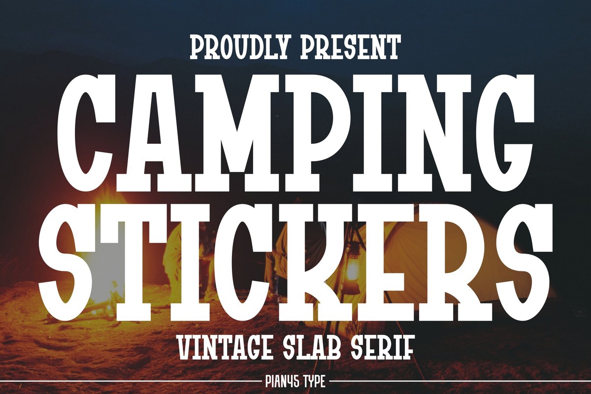 폰트 Camping Stickers