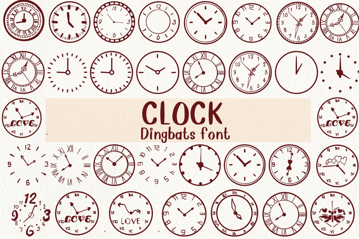 폰트 Clock