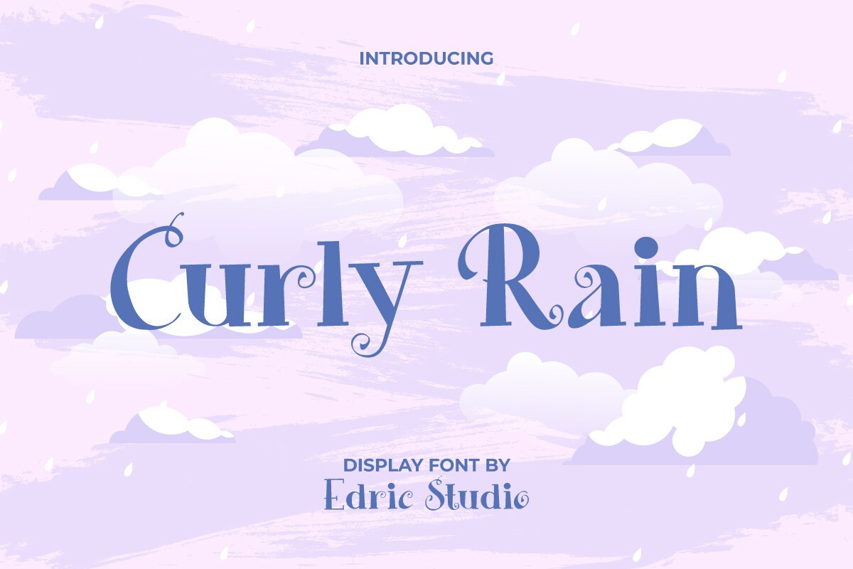 폰트 Curly Rain