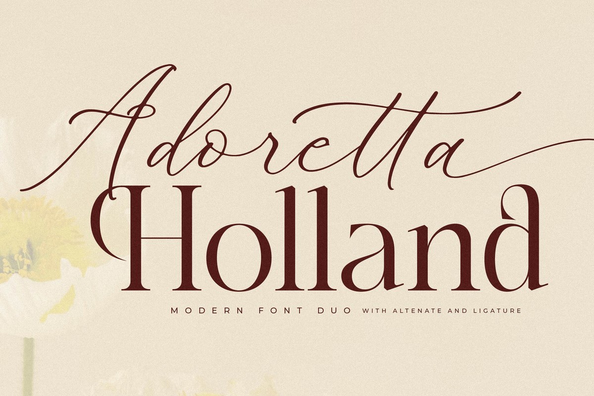 폰트 Adoretta Holland Duo