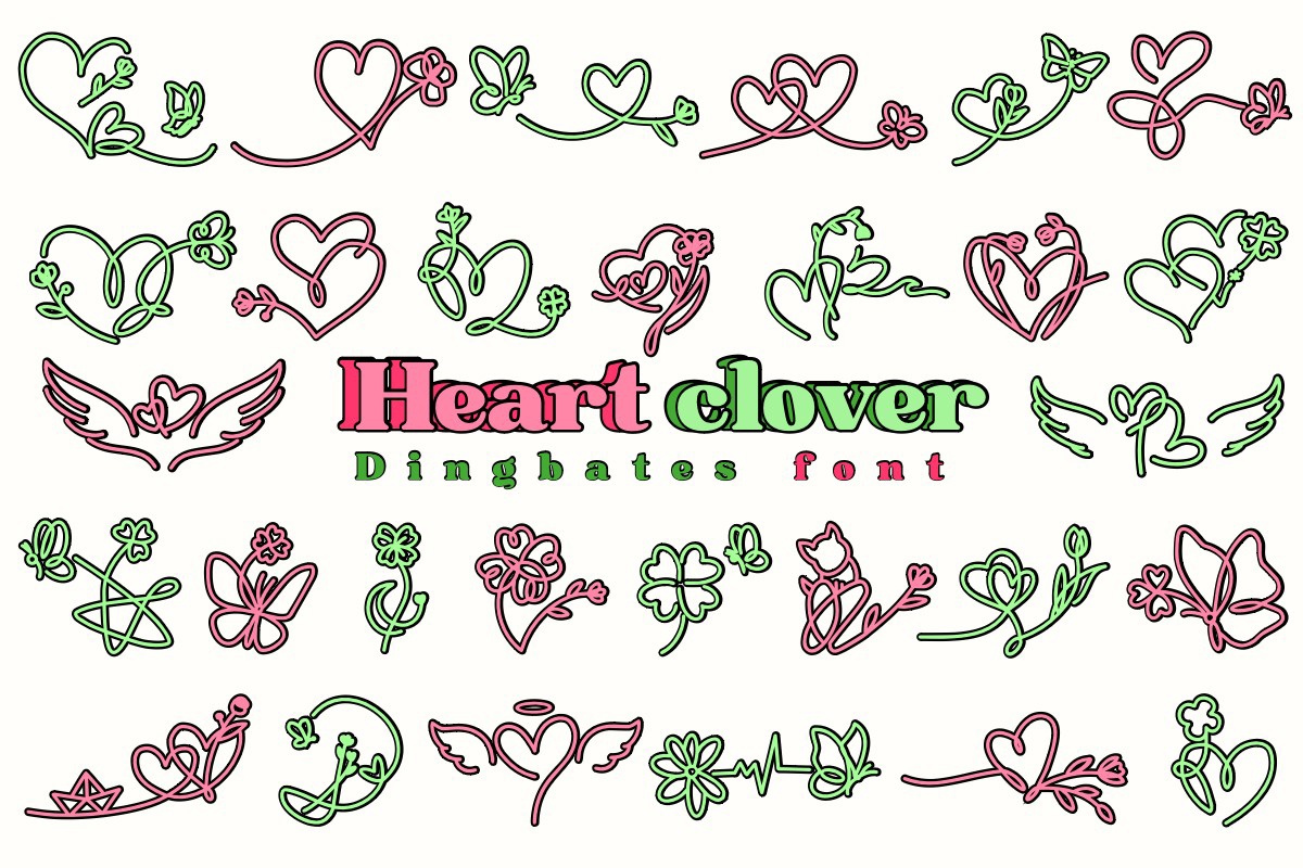 폰트 Heart Clover