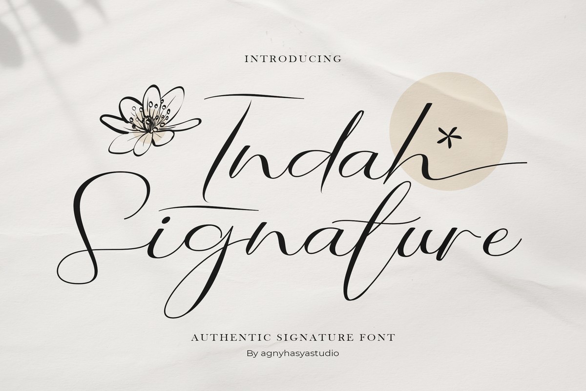 폰트 Indah Signature