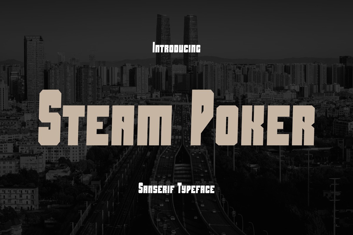 폰트 Steam Poker