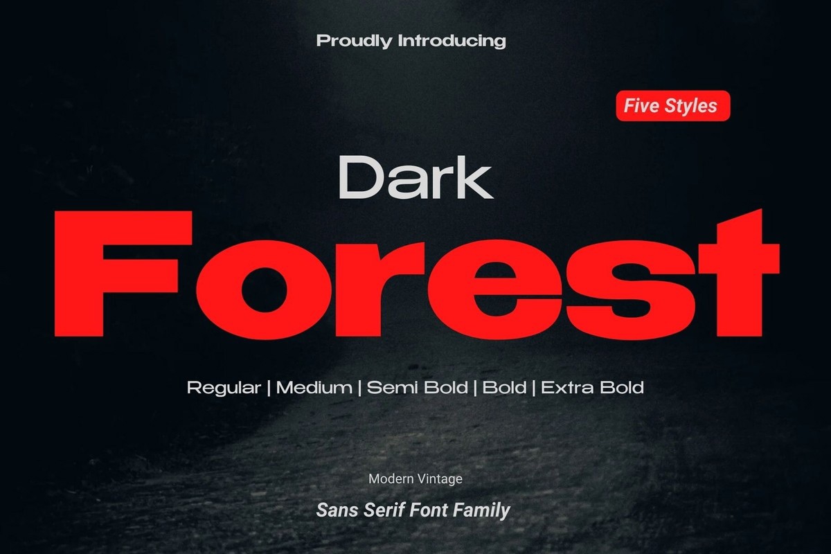 폰트 Dark Forest
