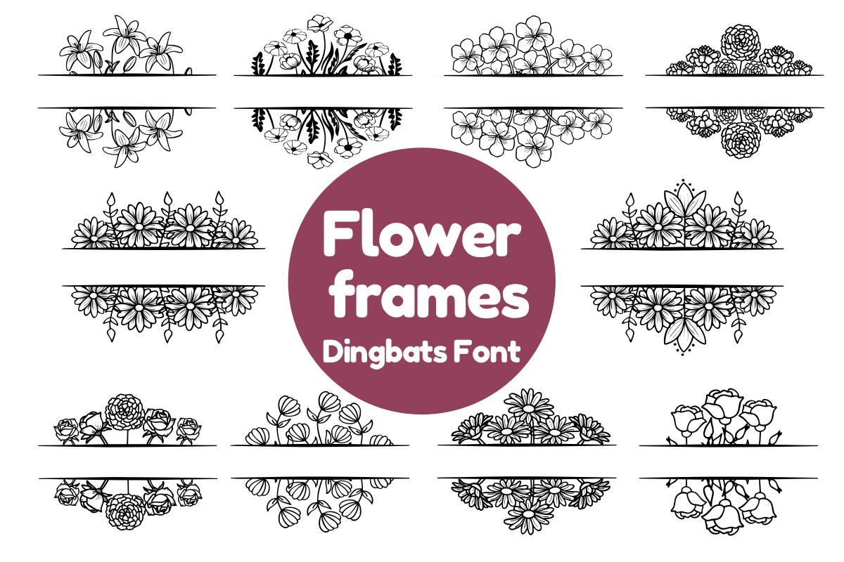 폰트 Flower Frames