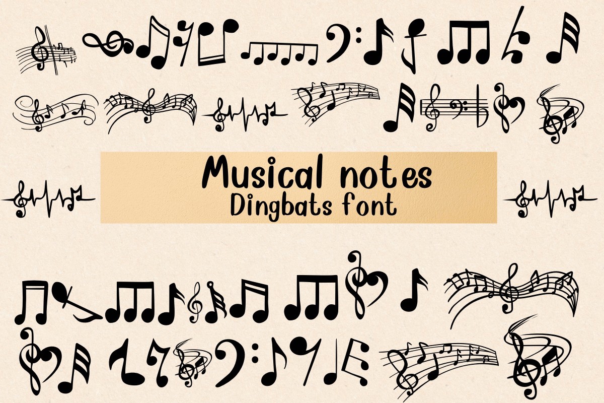 폰트 Musical Notes