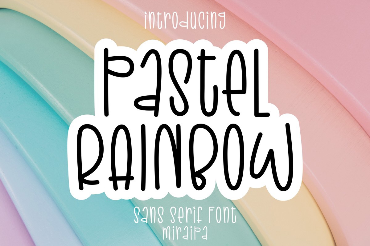 폰트 Pastel Rainbow