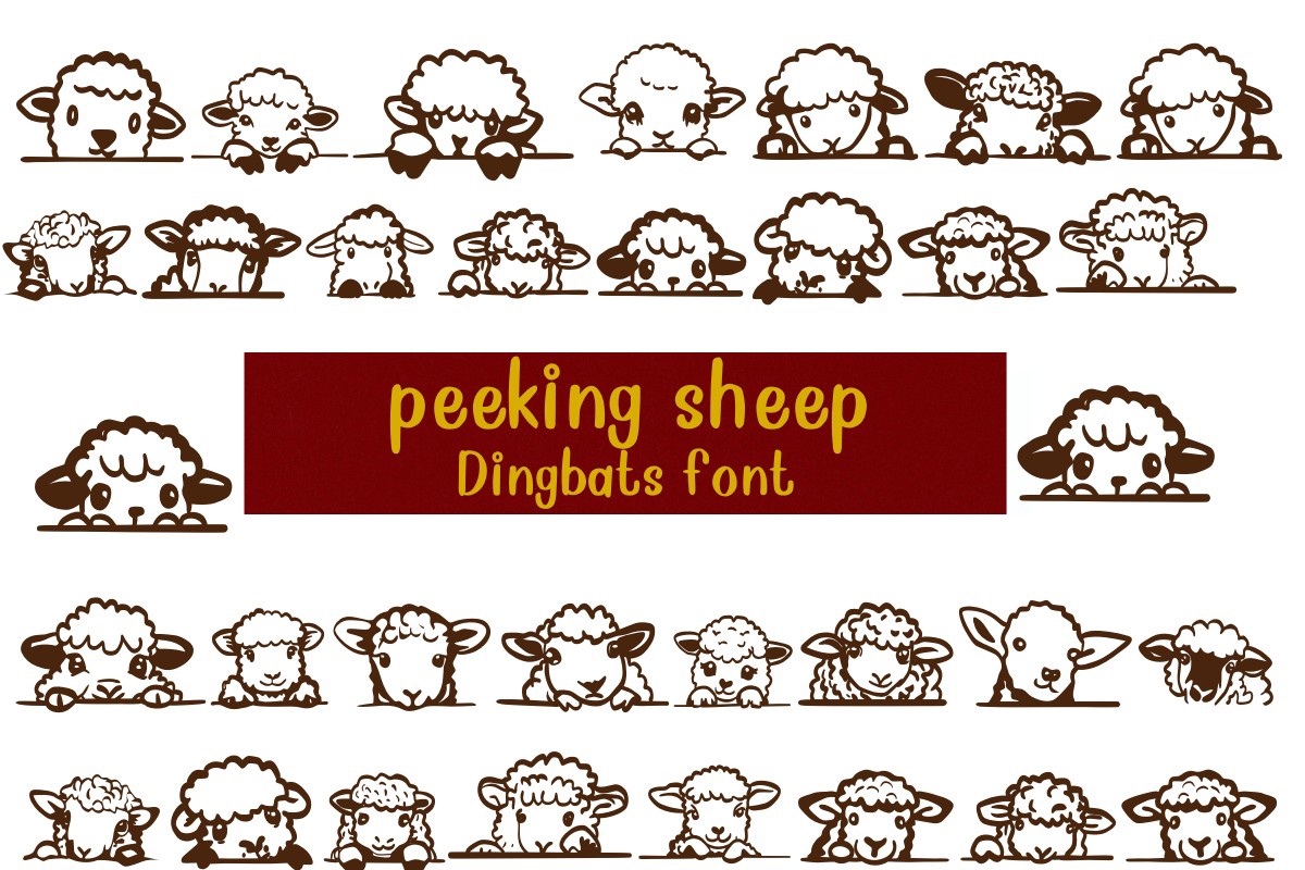 폰트 Peeking Sheep