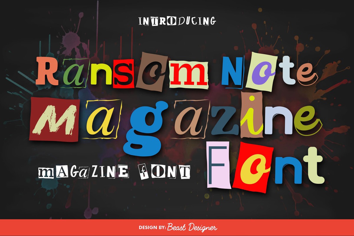 폰트 Ransom Note Magazine