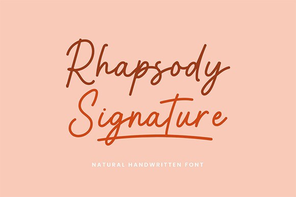 폰트 Rhapsody Signature