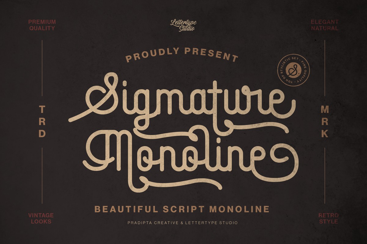 폰트 Sigmature Monoline