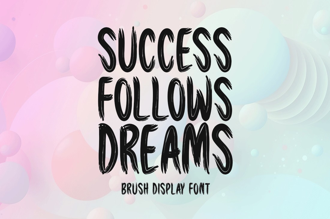 폰트 Success Follows Dreams