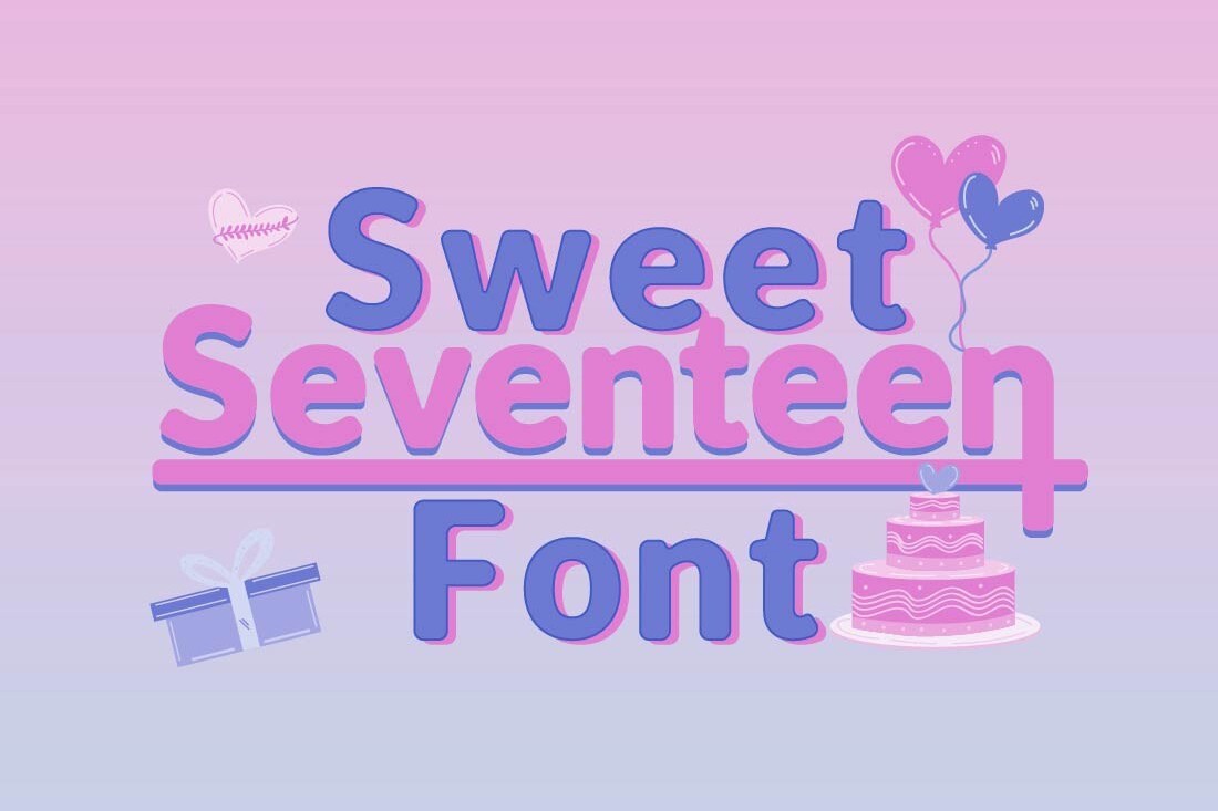 폰트 Sweet Seventeen