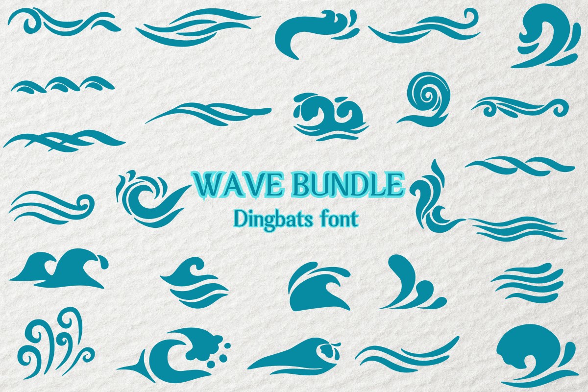 폰트 Wave Bundle