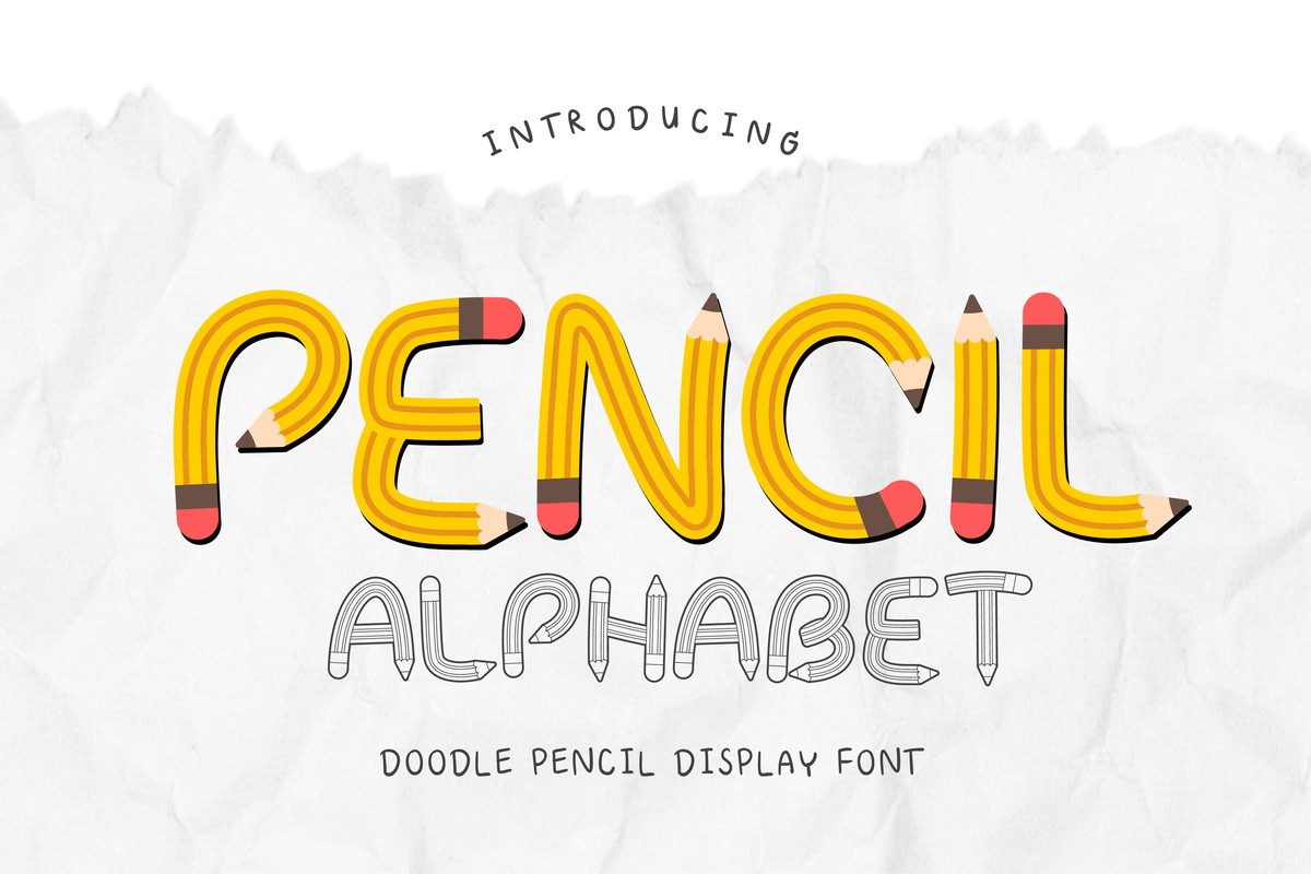 폰트 Pencil Alphabet