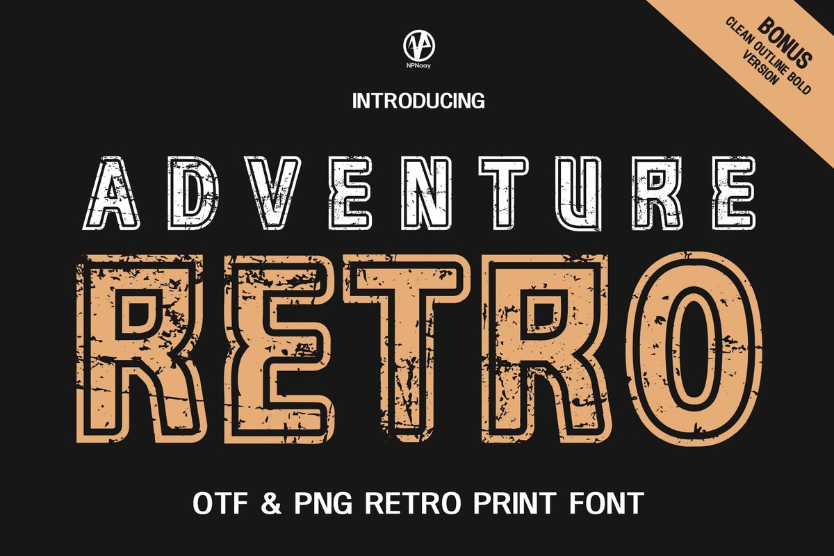 폰트 Adventure Retro