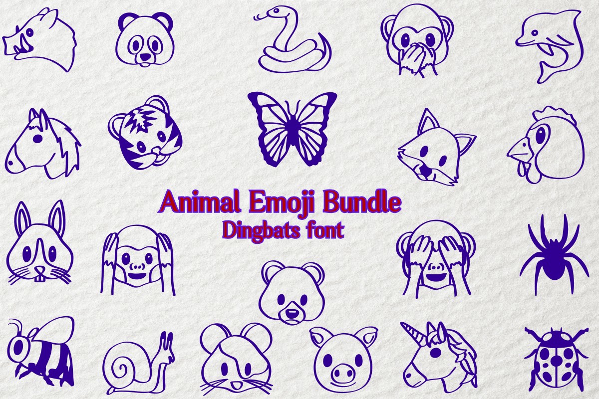 폰트 Animal Emoji Bundle