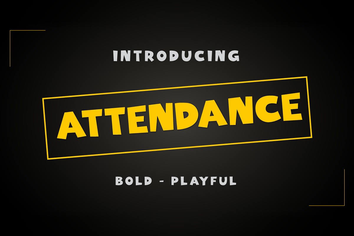 폰트 Attendance