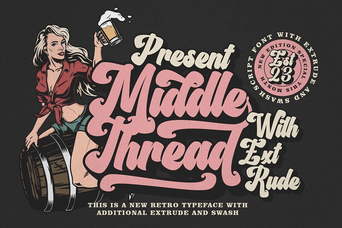 폰트 Middle Thread