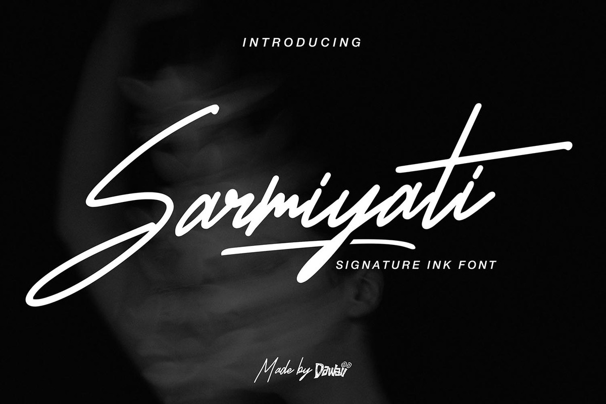 폰트 Sarmiyati Signature