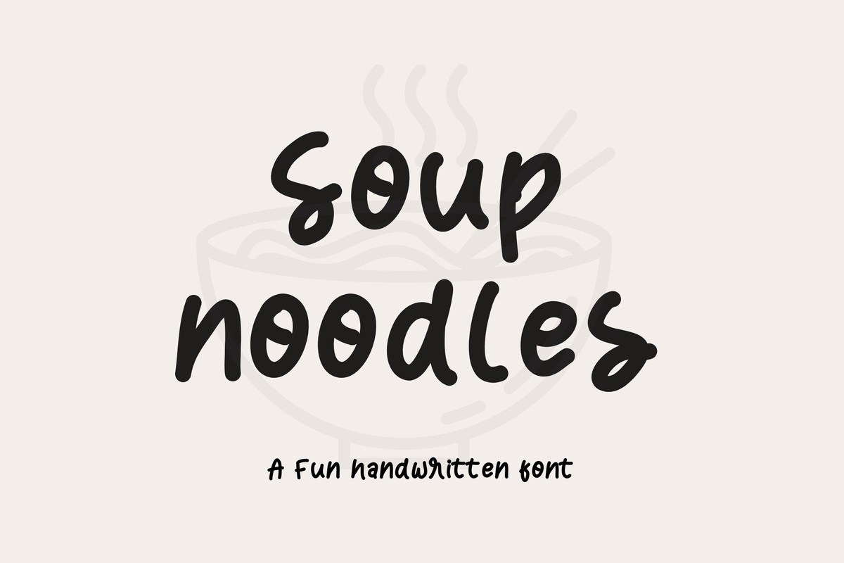폰트 Soup Noodles