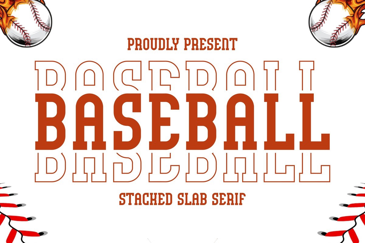 폰트 Baseball Stacked