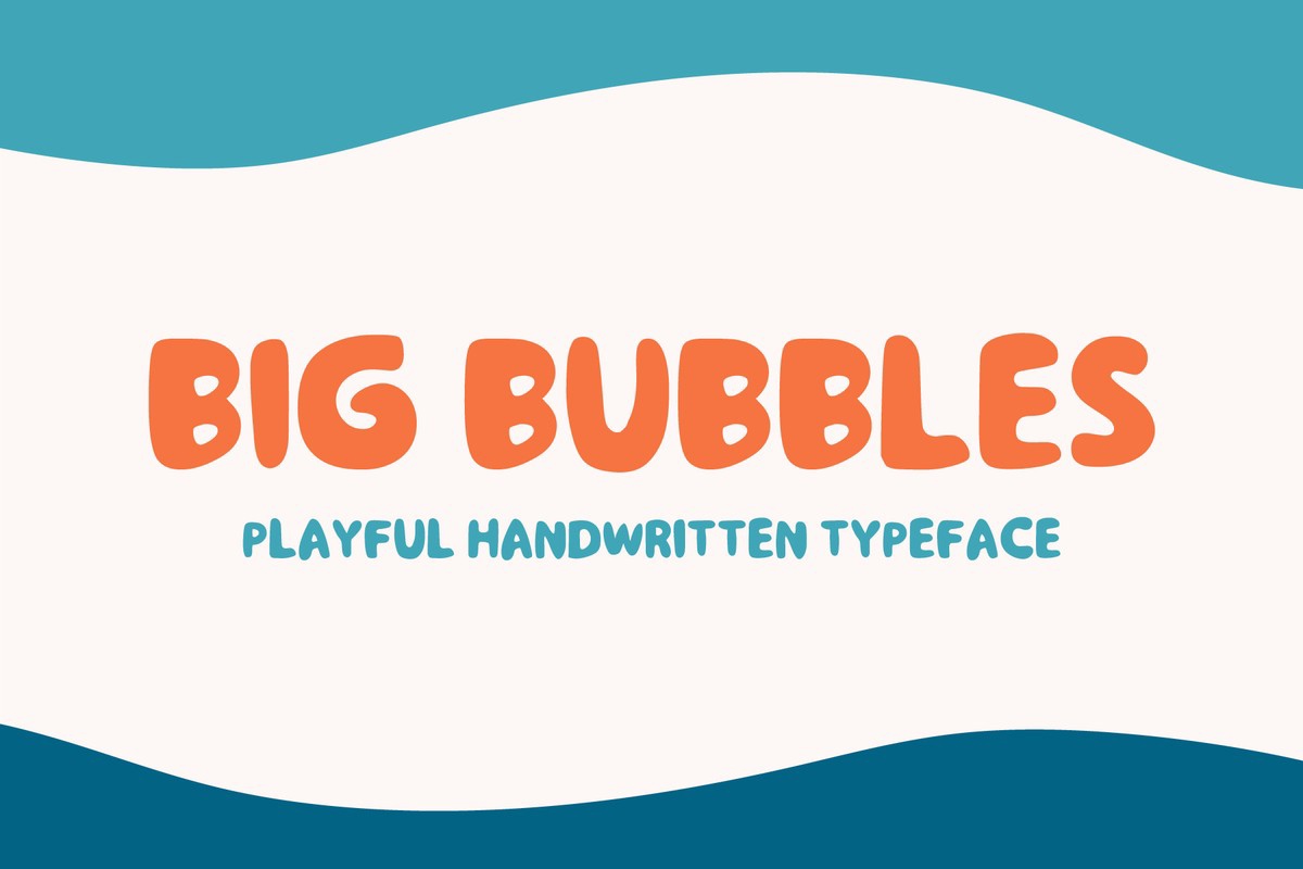 폰트 Big Bubbles Handwritten