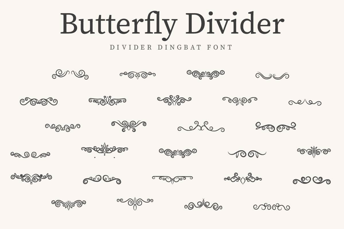 폰트 Butterfly Divider