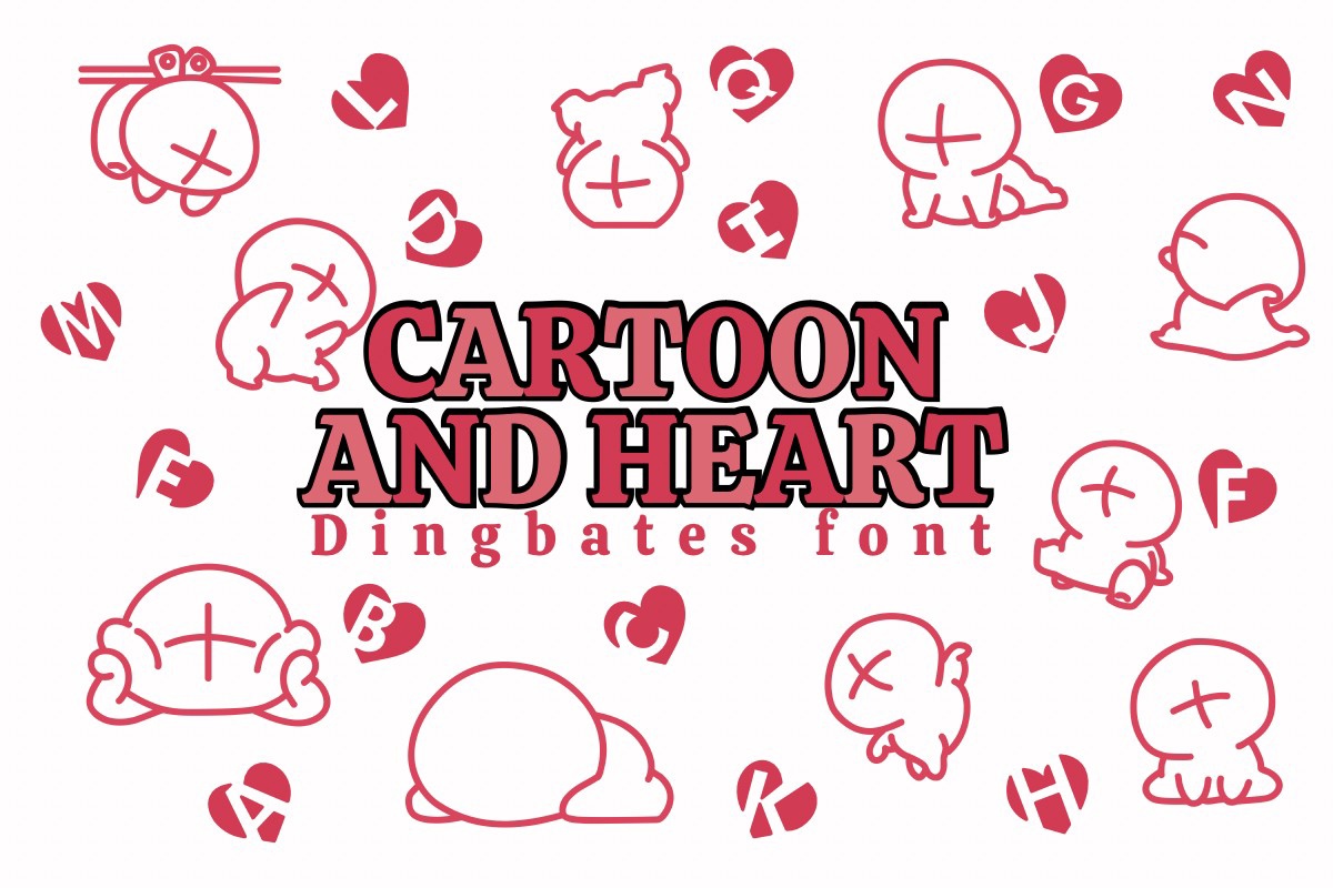 폰트 Cartoon and Heart