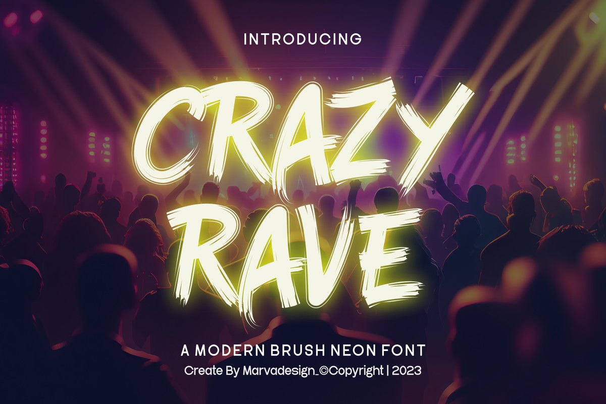폰트 Crazy Rave