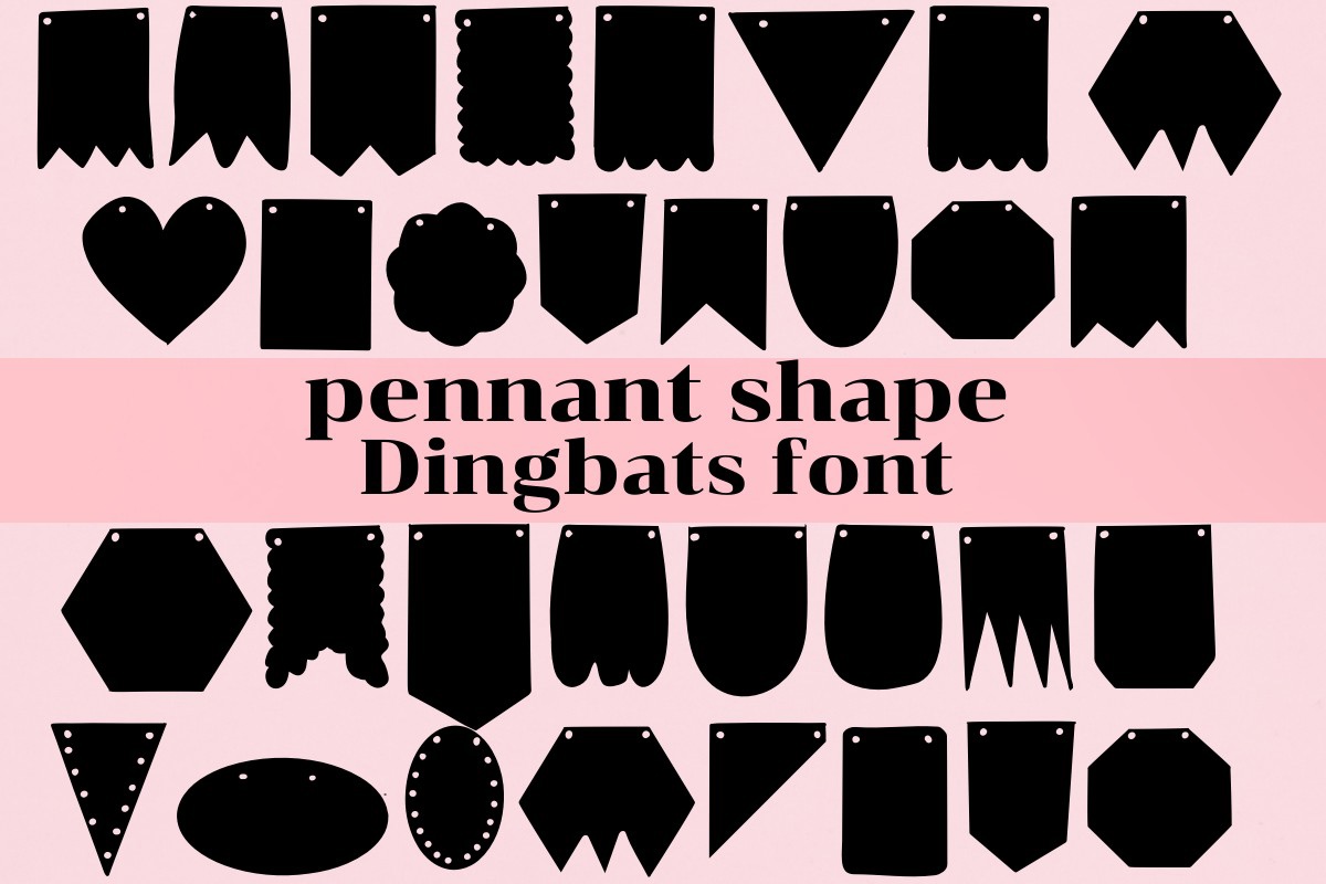 폰트 Pennant Shape
