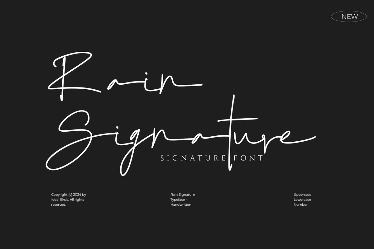 폰트 Rain Signature