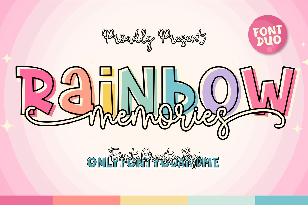 폰트 Rainbow Memories