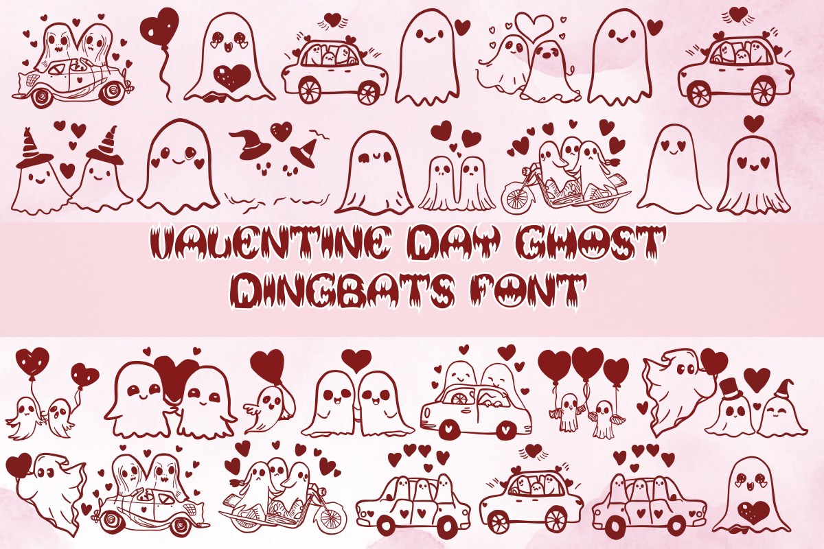 폰트 Valentine Day Ghost