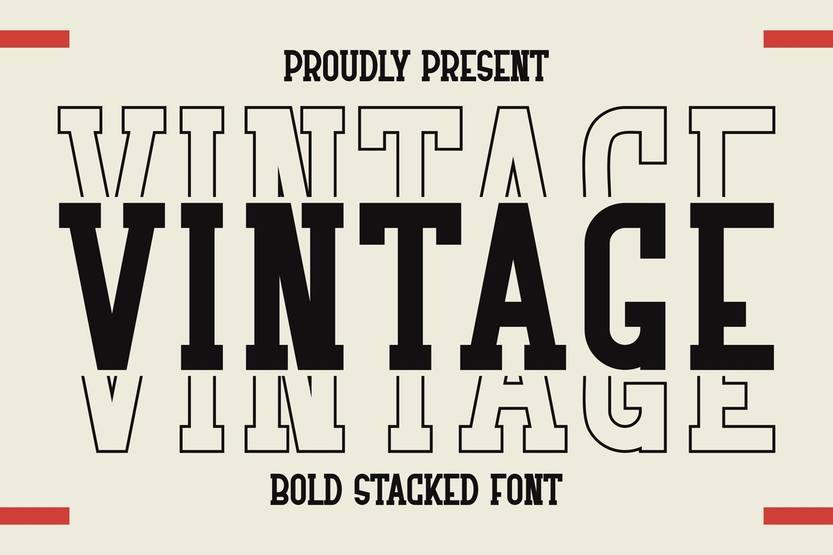 폰트 Vintage Stacked