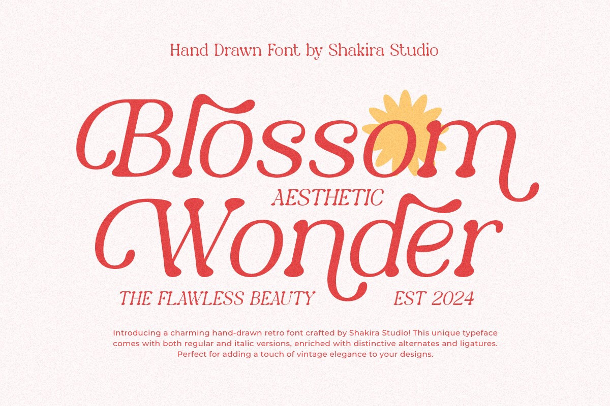폰트 Blossom Wonder