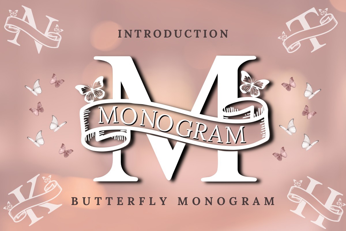 폰트 Butterfly Monogram
