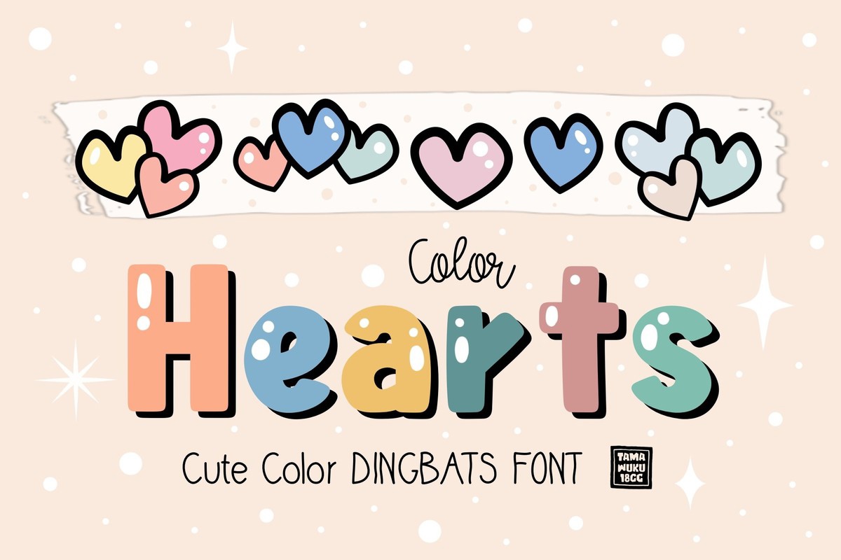 폰트 Color Hearts